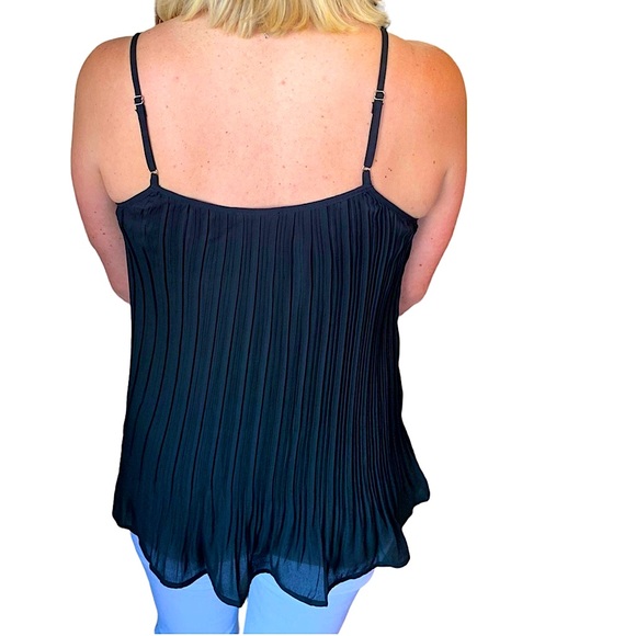 🆕🌿🩷BIBI: BLUSH Front Lace Detailed Pleated Chiffon Top SMALL - Picture 7 of 13